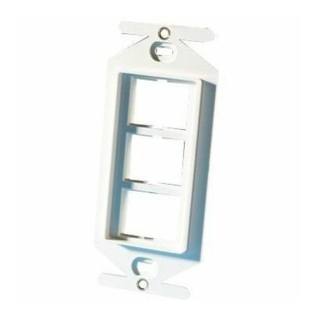 Ortronics 3-PORT FLUSH MT UNLOADED, STYLISTIC RECEPTACLE TRACJACK, CLOUD WHITE 41900017-88