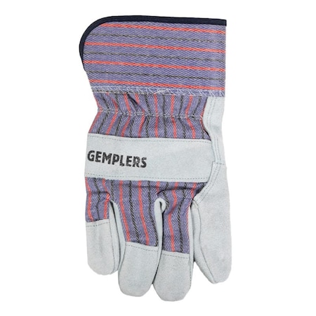 Gemplers Suede Palm Work Gloves, Suede, Safety Cuff, Gray, XL, 1 PR 237881