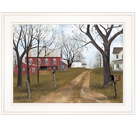 Homeroots The Old Dirt Road 2 White Framed Print Wall Art 406305