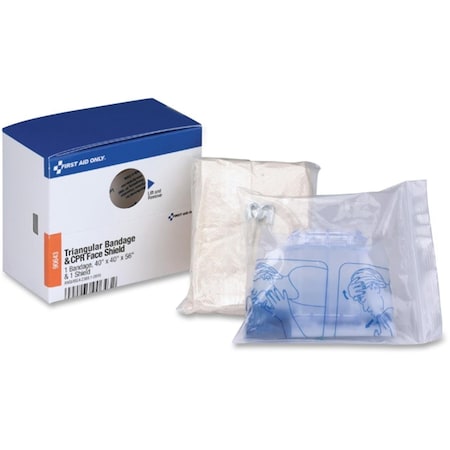 Lorell SC Refill Triangular Bandage-CPR Face Shield Set - Blue FAO90643