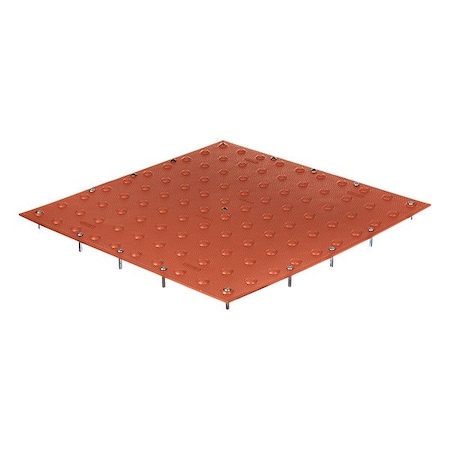 Tuftile Detectable Warning Tile Polymer Colonial Red, 60 in W x 24 in L, 3/16 in Thick TT2460-UM-CRD-1