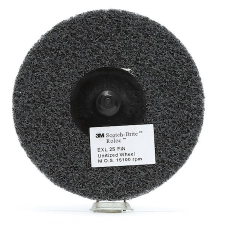 Scotch-Brite Unitized Wheel, 3 in Dia, 15/64 in W, TR Arbor Hole 61500099223