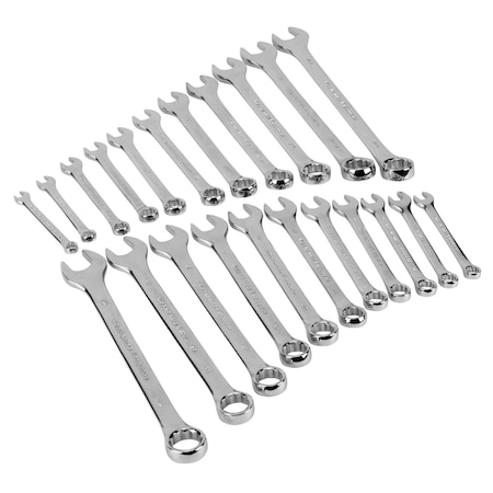Performance Tool 22 pc. Combination Wrench Set, SAE/Metric, Storage Rack W1069