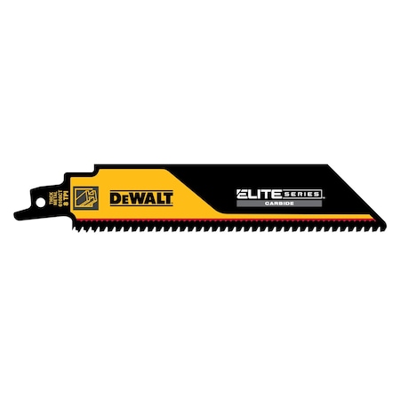 Dewalt Reciprocating Saw Blade, L:6, TPI:8, Straight DWAR6108CT-1