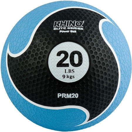 Champion Sports Rhino Elite Medicine Ball, 20lb, Blue PRM20