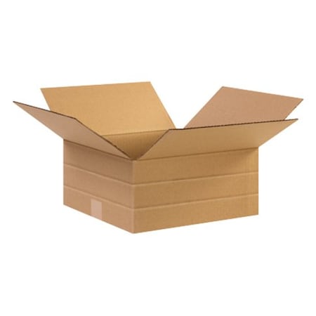 Partners Brand Multi-Depth Corrugated Boxes, 12 1/2" x 12 1/2" x 6", Kraft, 25/Bundle MD12126R