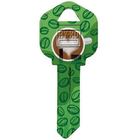 Hy-Ko Key Blank, Brass, Nickel-Plated, For: Kwikset KW1 Keyways 16010KW1-38