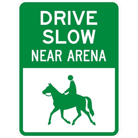 Lyle Drive Slow, Near Arena, 18x24, Non-Reflective, White G-11163-NA_18x24