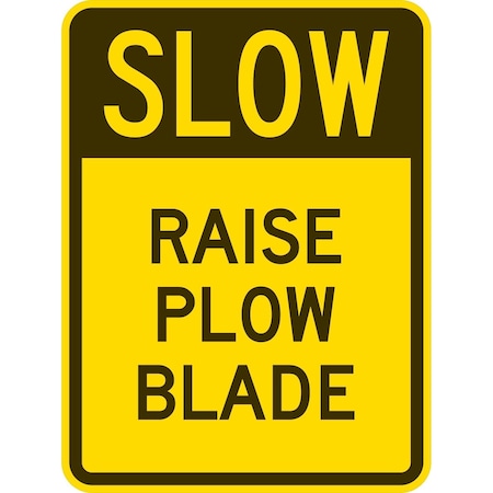 Lyle Slow Raise Plow Blade, 18x24, High Intensity Prismatic, Yellow G-10598-HI_18x24