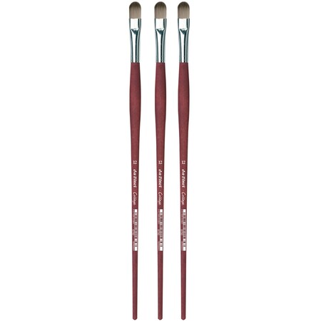 Da Vinci COLLEGE Student Brush, Synthetic, Acrylic & Oil, Filbert, Series 8750, Size 12, 3PK VA-8750_12