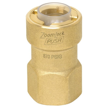 Parker Strt, Brass, Push-Fit 3/8 in, UNF 5/8 in PZKPR-F6  3/8" SAE