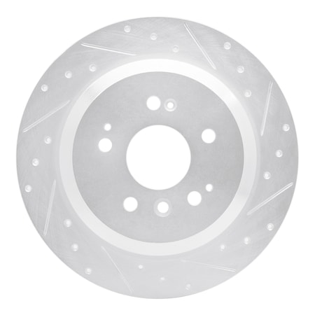 Dynamic Friction Co DFC Brake Rotor - Drilled and Slotted - Silver 631-59062R