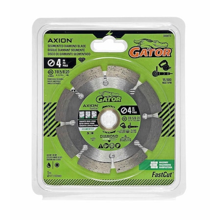 Gator Finishing 4 in. FastCut Segmented Diamond Blade, Masonry 389873