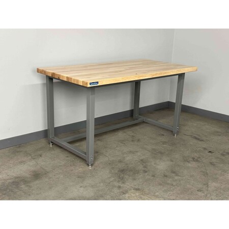 Stackbin Bolted Workbenches, 60"W, Adj. H, 1000lb M6036-1005-BG