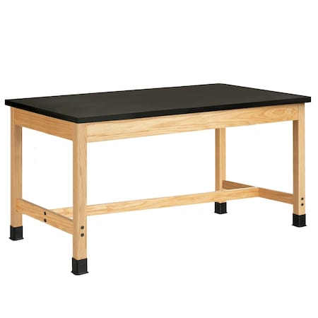 Diversified Spaces Plain Apron Table, Oak, Wood Frame, Oak P7406K30N