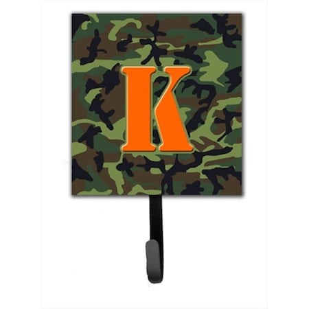 Carolines Treasures Letter K Initial Monogram - Camo Green Leash Holder Or Key Hook CJ1030-KSH4