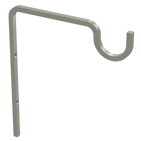 National Hardware Long Utility Hook, 71516 in L, 9 in H, Steel, Satin Nickel, Screw, Wall Mounting N275-509