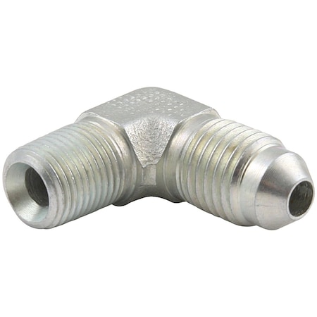 Allstar Performance -4 AN to 0.125 in. NPT 90 deg Adapter Fitting, Zinc Plated ALL50019