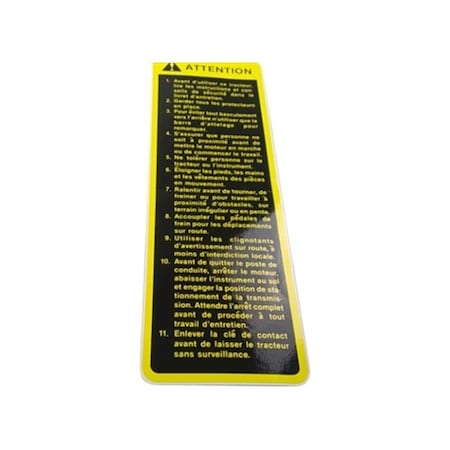 John Deere LABEL, JOHN DEERE OEM R99839 R99839