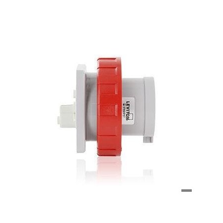 Leviton Pin & Sleeve Inlet, 32 A, 440/460V AC, 4 Pole, Red W432-B11