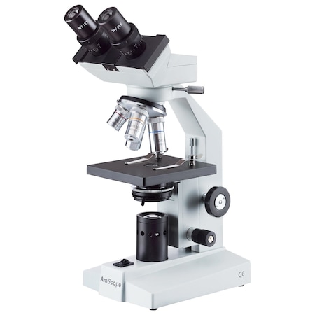 Amscope 40X-2500X Binocular Biological Microscope B100C
