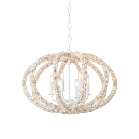 Hudson Valley Lighting Lewiston 3 Light Chandelier 24.5 In. White Plaster 1206-WP