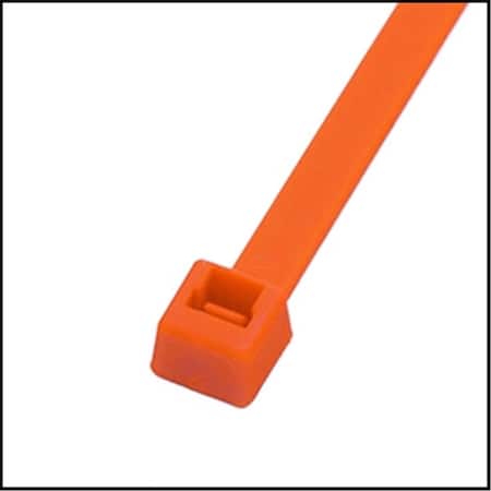 Fast Fans Cable Tie, 11 in L, Orange, 50 lb Strength, 100 PK FA2576034