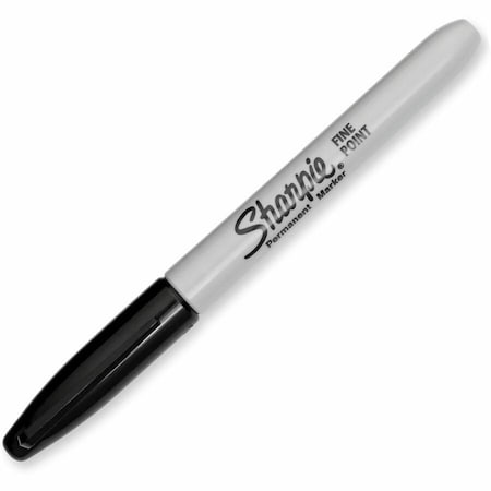 Sanford Permanent Marker, Black, Fine Tip, 12 PK 30001