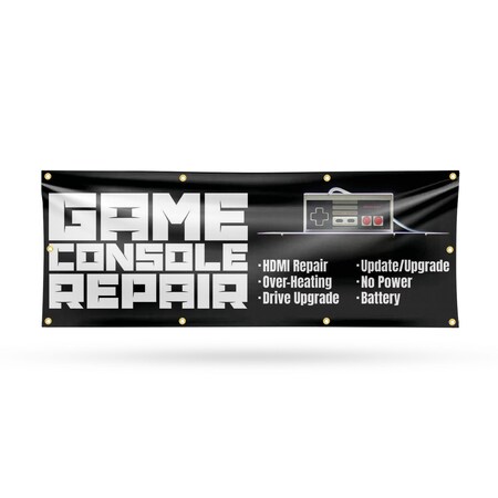 Signmission Game Console Repair, 36 Inch x 96 Inch, Vinyl Banner B-96-30668