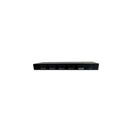 Cable Wholesale 4 way HDMI Amplified Splitter, HDMI High Speed with Ethernet, 4K at 60Hz, HDMI v2.0, HDCP2.2, 41V3-03040