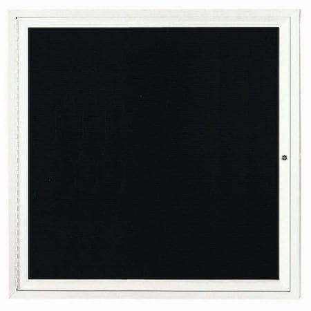 Aarco Outdoor Enclosed Directory w/ Al Frame, Powder Coated White, Letter Panel is Black Vinyl, 36''Hx36''W OADC3636W