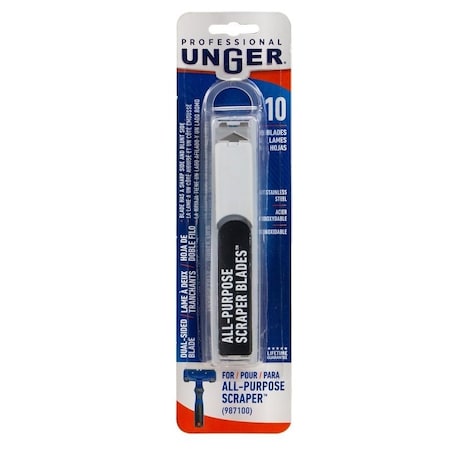 Unger Industrial Unger Professional All-Purpose Scraper Replacement Blades, Steel, Black 987300