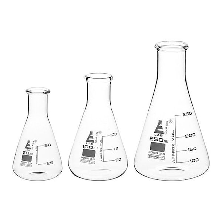 Eisco Scientific Erlenmeyer Flask Set, Stopper Closure CH196031