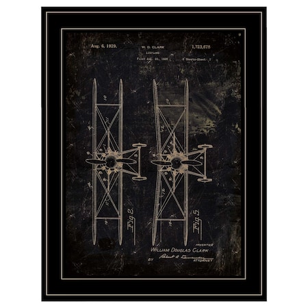 Homeroots Airplane Patent I 2 Black Framed Print Wall Art 404742