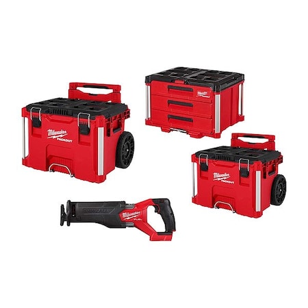 Milwaukee Tool (2) Rolling Toolbox + 3-Drawer + Sawzall 48-22-8427,48-22-8443,48-22-8427,2821-20