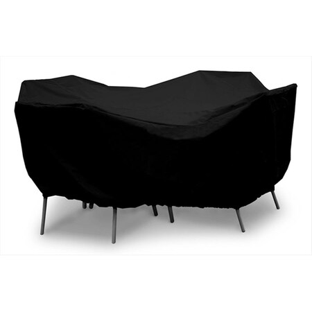 Koverroos Weathermax 54 in. Round Table High Back Dining Set Cover- Black - 88 Dia x 36 H in. 71162