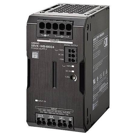 Omron Power Supply, 100/240V AC, 24V DC, 120 W, 5 A, DIN Rail S8VK-X12024-EIP