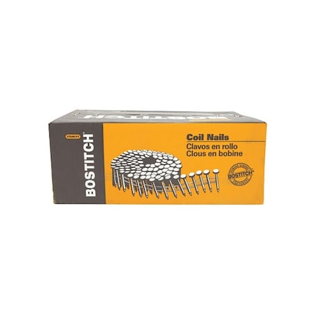 Bostitch Siding Nail, 2-1/2 in L, Stainless Steel, Ring Shank, 1800PK C8R90BDSS-316