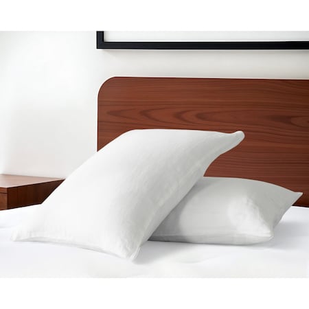 Homeroots Set of Two Ivory Linen Pillowcases 520690