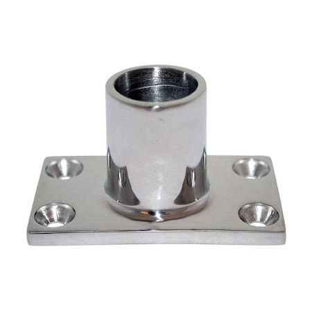 Newalthlete 1 in. 90 Deg Stainless Steel Rectangular Rail Base Fitting NE3694911