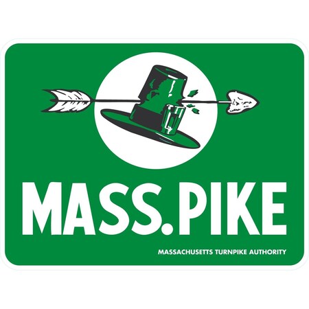 Lyle MASS. PIKE, Massachusetts Turnpike Authority, 24x18, Non-Reflective, White G-12160-NA_24x18