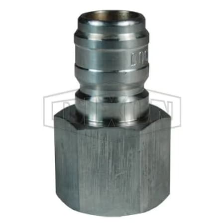 Dixon E Series Straight Through Hydraulic Interchange Coupler, 1/4 in x 1/4-18 Nominal, Quick-Connect x FN E2F2-S