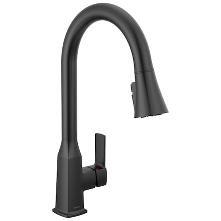 Peerless 10.75 in. Ezra Single-Handle Pull-down Kitchen Faucet P7971LF-BL