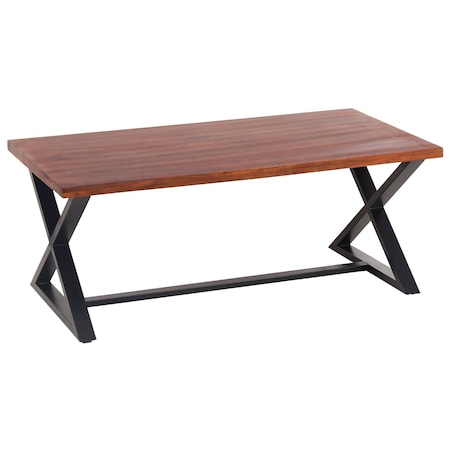 Amerihome Acacia Cross Leg Coffee Table AWCLCT