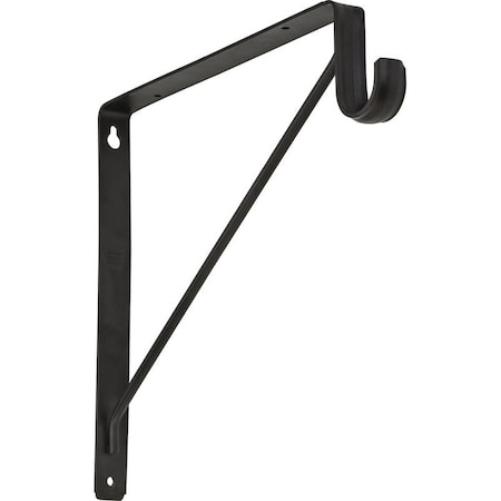 National Hardware Shelf and Rod Bracket, 125 lb, Steel, Oil-Rubbed Bronze S822-092