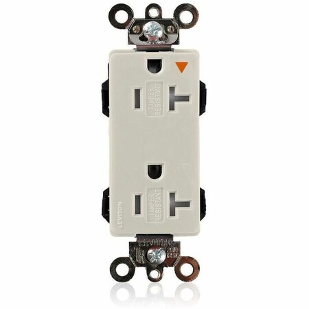 Leviton Straight Blade Receptacle, 5-20R, 20 A, 125V AC, Flush Mount, Isolated Ground MT163-IGT