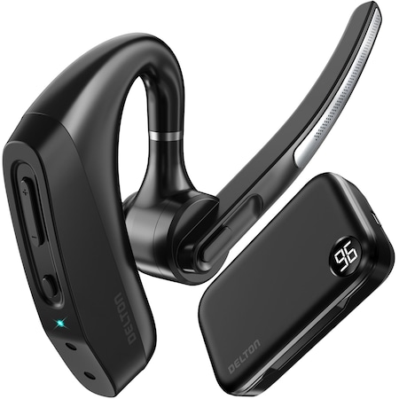 Delton Noise Canceling Bluetooth Computer Headset Headphones and Charging Case, MS Teams K130