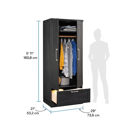 Sauder Homeplus Armoire W/drawer Rao 3a 446896