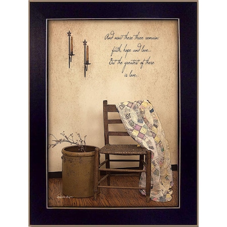 Homeroots These Three Remain Black Framed Print Wall Art 415270