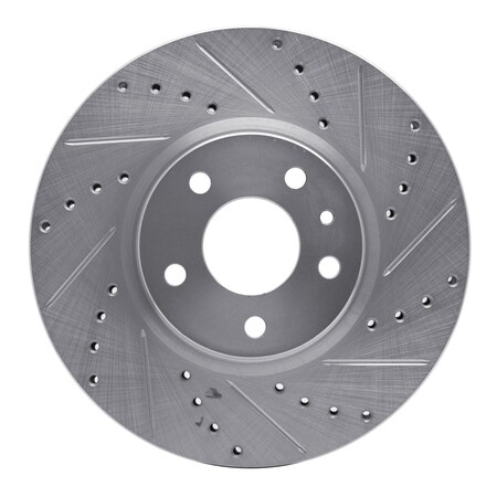 Dynamic Friction Co BRAKE ROTOR DRILLED AND SLOTTED SILVER 631-54259R